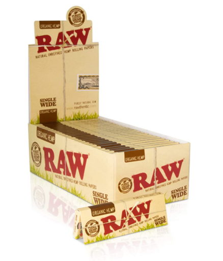 [ITM060121015599] RAW SINGLE WIDE ORGANIC PAPERS 100CT BOX OF 25