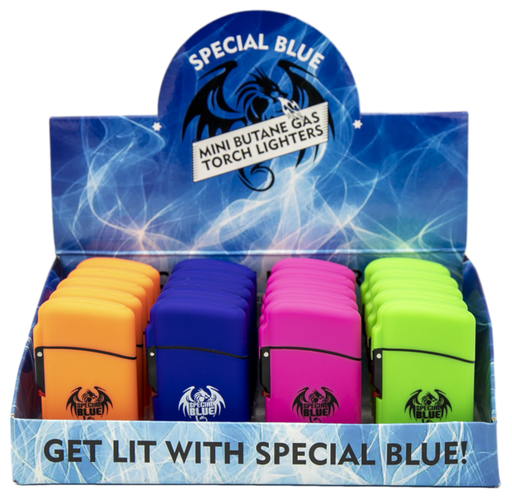 [ITM060720011086] SPECIAL BLUE CLASSIC RUBBER TORCH LIGHTERS #LT104 BOX OF 20