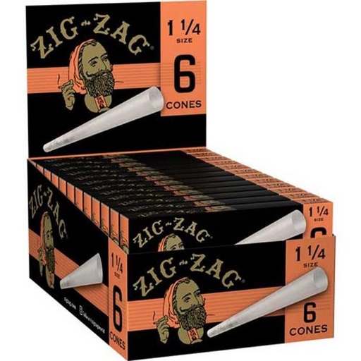 [ITM060720011321] ZIG ZAG 1.25 ULTRA THIN CONES ORGANIC HEMP 24CT
