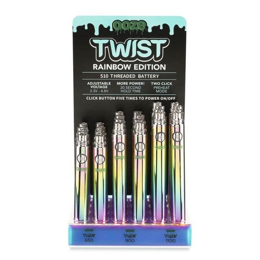 [INTREF01390] OOZE BATTERY DISPLAY (TWIST 24CT RAINBOW)