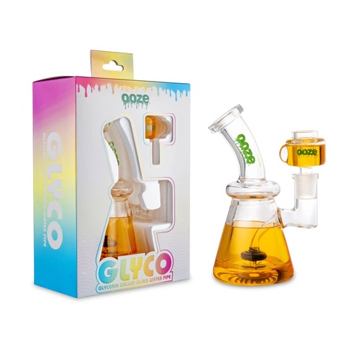 [Temp-HAM-003677] OOZE GLYCO GLYCERIN CHILLED GLASS WATER PIPE (ORANGE)