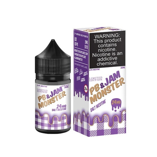 [INTREF05436] PB& JAM MONSTER SYNTHETIC SALT 30ML (GRAPE, 24MG)