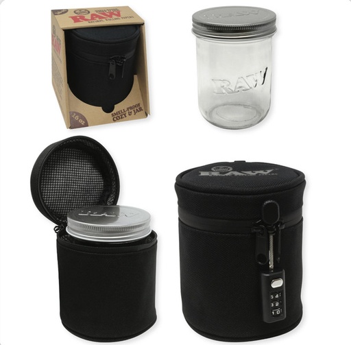 [RAW -12235] RAW MASON JAR IN SMELL PROOF CASE 1CT (16OZ)