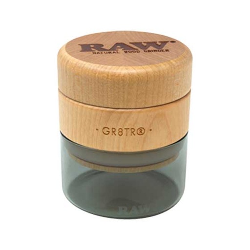 [RAW-02905] RAW NATURAL WOOD GRINDER (BLACK GLASS)