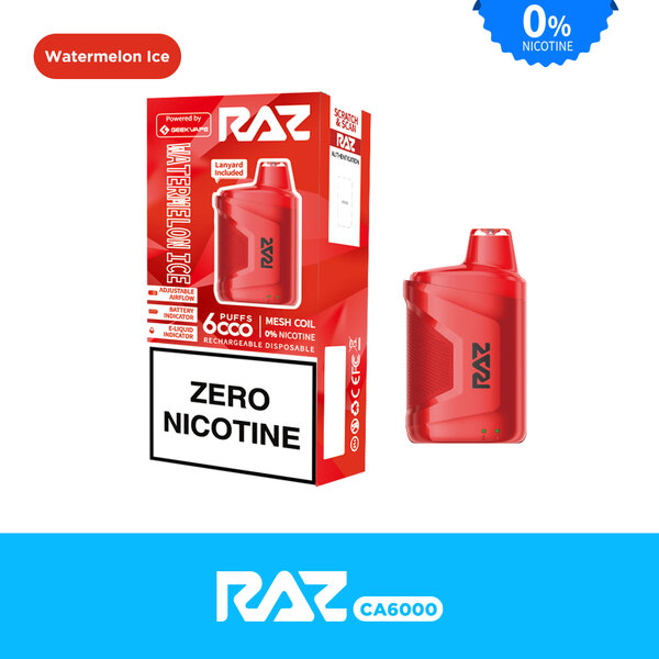 RAZ CA6000 ZERO NICOTINE DISPOSABLE BOX OF 10