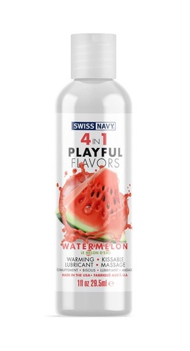 [SWIS-07925] SWISS NAVY 4 IN 1 PLAYFUL FLAVORS 1OZ (WATERMELON)