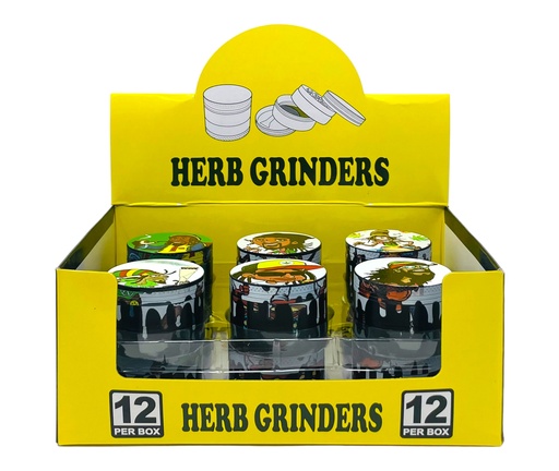 [TOBA-08177] TOBACCO HERB GRINDER 4 PARTS #MDAB50LS BOX OF 12 (H-1)