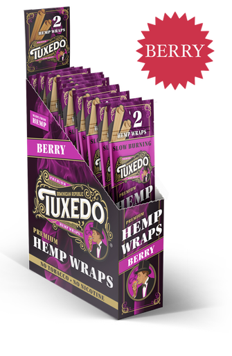 [TUXE-12080] TUXEDO PREMIUM HEMP WRAPS 2CT BOX OF 25 (BERRY)