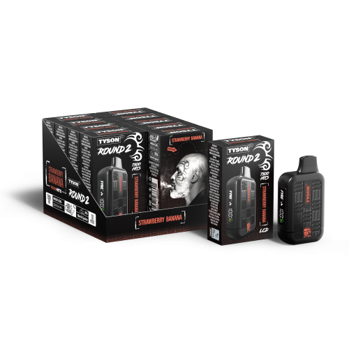 [TYSO-20321] TYSON 2.0 ROUND 2 5% DISPOSABLE 7500 PUFFS BOX OF 10 (STRAWBERRY BANANA)