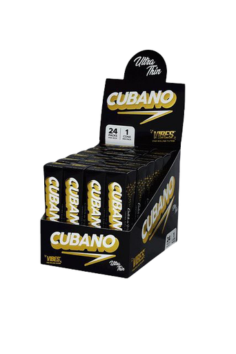 [INTREF02148] VIBES CUBANO KING SIZE 1CT CONES BOX OF 24 (ULTRA THIN)