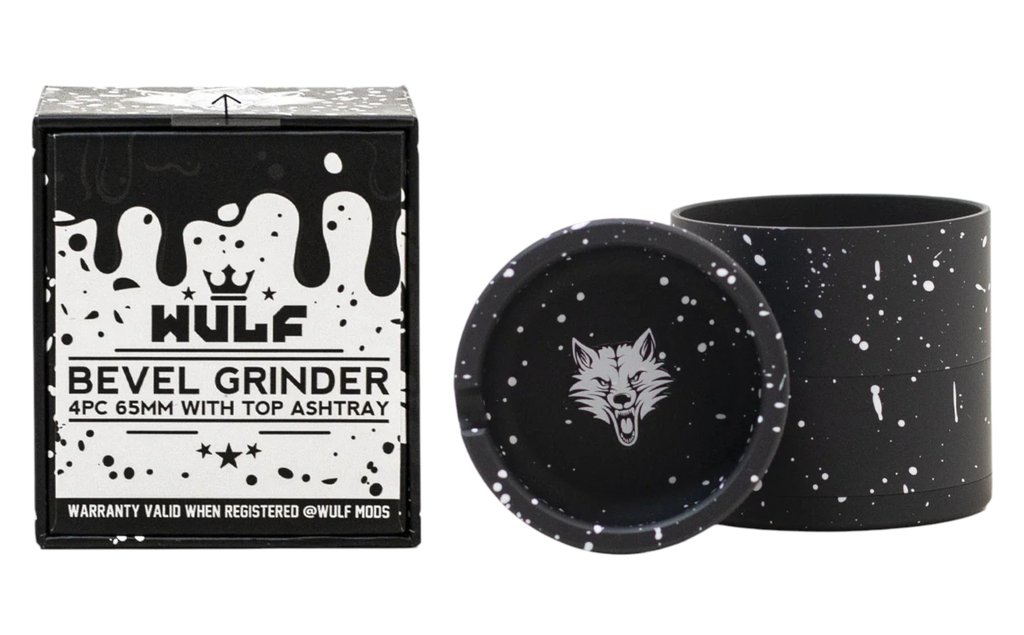 WULF 4 PARTS 65MM BEVEL GRINDER WITH TOP ASHTRAY