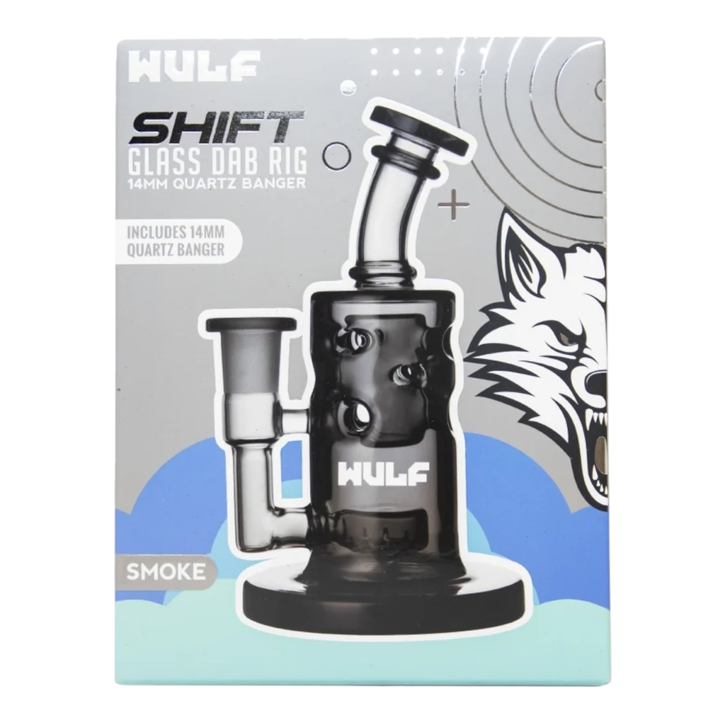 WULF SHIFT GLASS DAB RIG 14MM QUARTZ BANGER