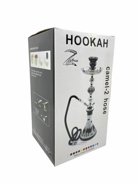 ZEBRA HOOKAH 17" CAMEL 2 HOSE