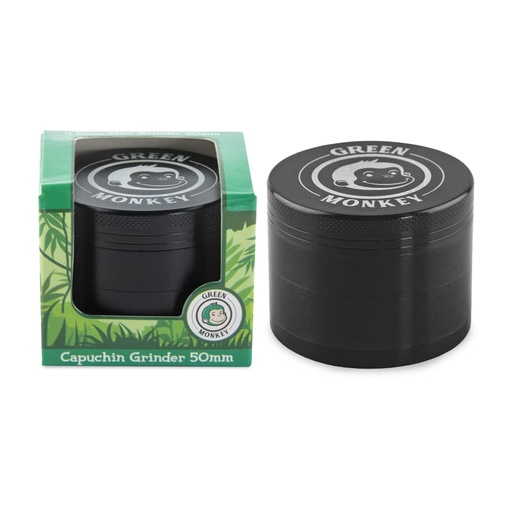 [INTREF04992] GREEN MONKEY CAPUCHIN GRINDER 50MM (BLACK)
