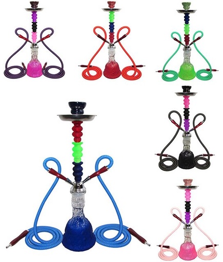 [ITM130821019883] ZEBRA RAINBOW 1 HOSE HOOKAH ASSORTED COLORS