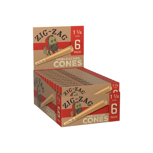 [ITM161020014669] ZIG ZAG 1.25 UNBLEACHED CONES 6CT BOX OF 24