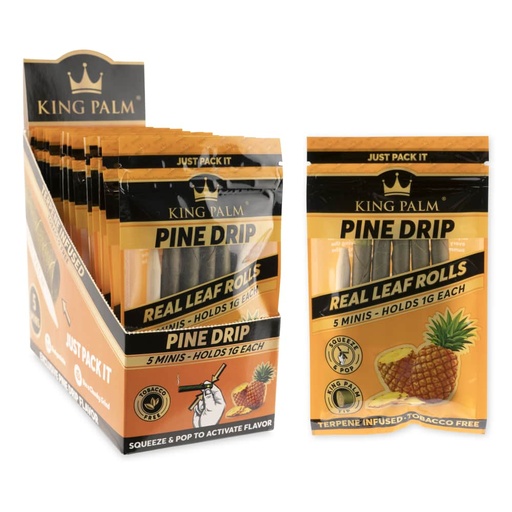 [ITM161221022177] KING PALM 5 MINIS 1G ROLLS PINE DRIP BOX OF 15