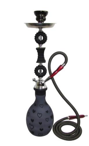 [ITM180221016439] ZEBRA HEART 1 HOSE HOOKAH