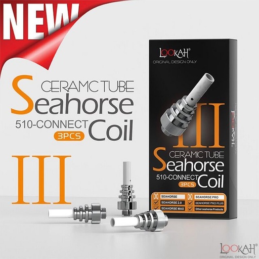 [ITM180222023139] LOOKAH SEAHORSE III CERAMIC TUBE 510-CONNECT COIL 3CT