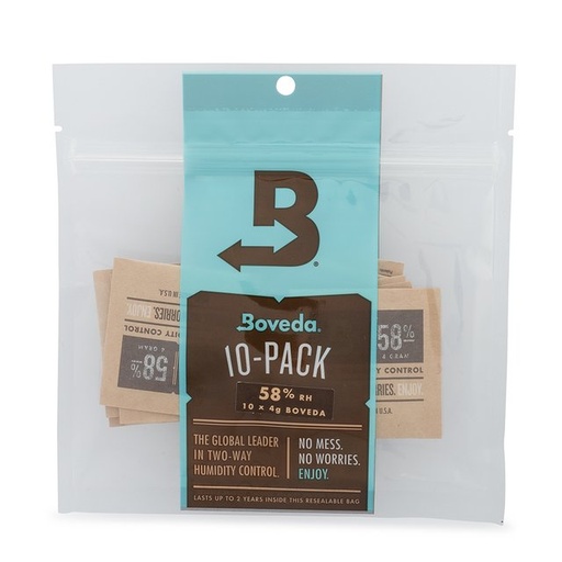 [ITM180821020061] BOVEDA 58% RH SIZE 4 HUMIDITY CONTROL 10-PACK