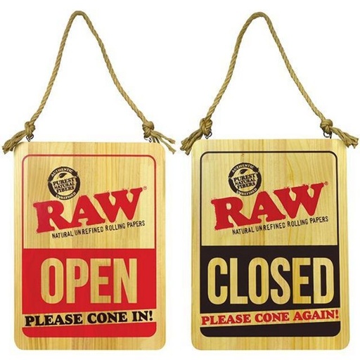 [ITM210321016951] RAW CLOSE AND OPEN SIGN