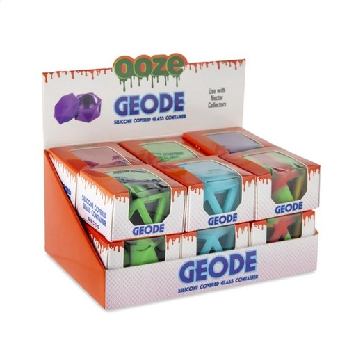 [ITM23062045164516] OOZE GEODE SILICONE COVERED GLASS CONTAINER