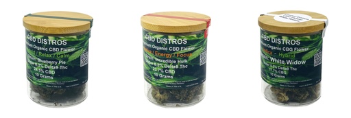 [ITM23062060936093] CBD DISTROS ORGANIC FLOWER ASSORTED STRAINS 10GM 2CT JAR