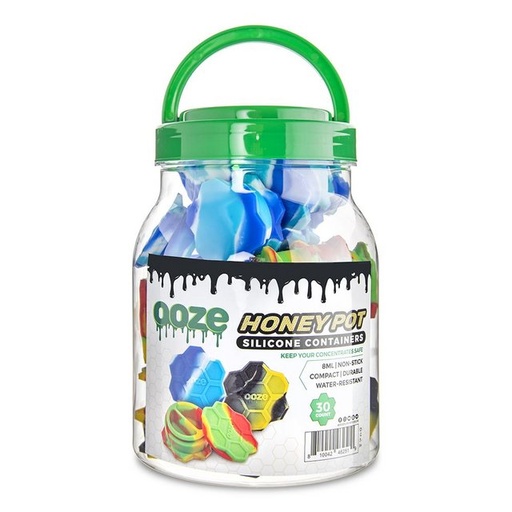[ITM23062068096809] OOZE HONEY POT SILICONE CONTAINERS 30CT JAR
