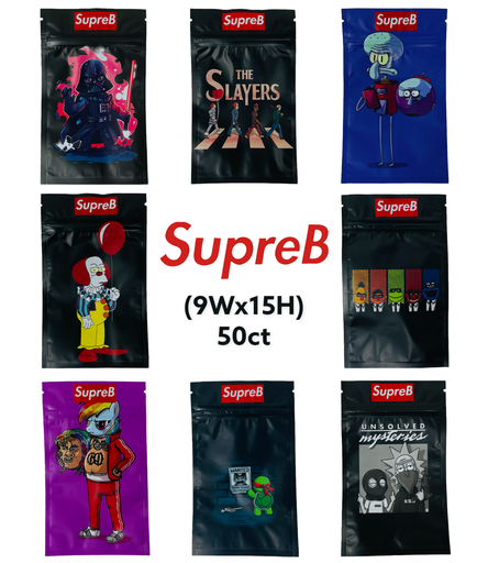 [ITM23062070877087] SUPREB SMELL PROOF BAGS 9W x 15H 50CT