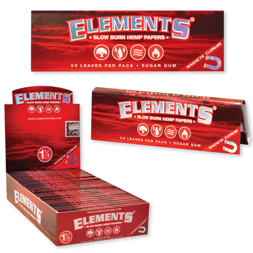 [ITM23062078967896] ELEMENTS 1 1/4 SLOW BURN HEMP PAPERS 50CT BOX OF 25