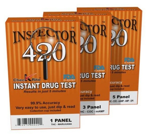 [ITM23062083248324] INSPECTOR 420 INSTANT DRUG TEST 3 PANEL