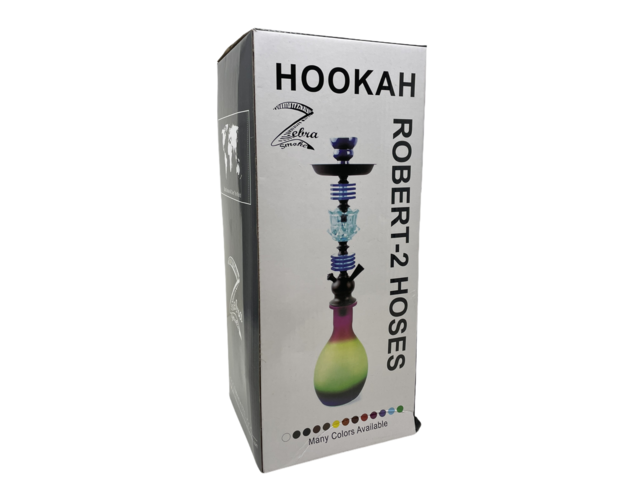 ZEBRA ROBERT 28" 2 HOSE HOOKAH ASSORTED COLORS