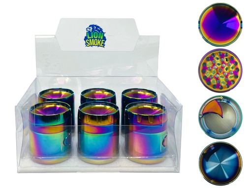 [LION-09151] LION SMOKE 4 PARTS TOBACCO GRINDER ZNG378 BOX OF 6
