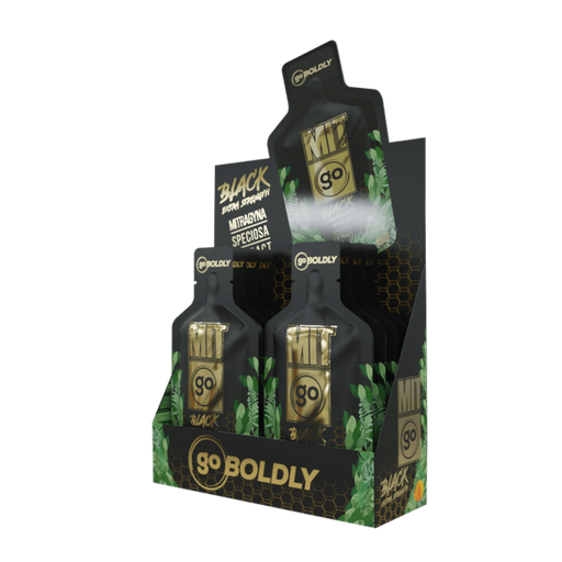 [MIT -05759] MIT 45 GO BOLDLY BLACK EXTRA STRENGTH KRATOM GEL BOX OF 12
