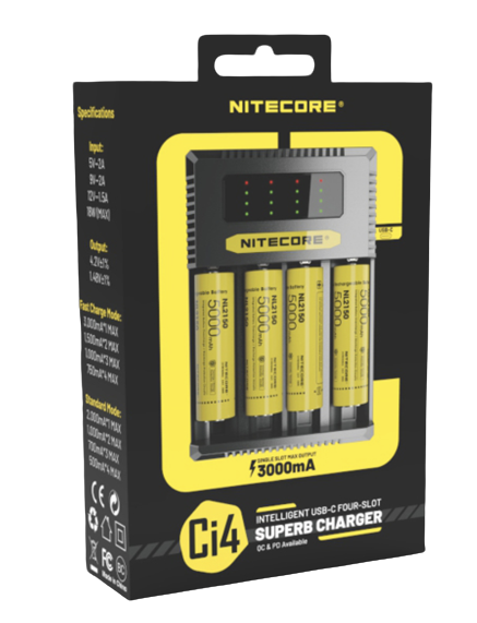 NITECORE CI4 FOUR-SLOT BATTERY CHARGER