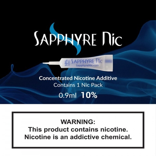 [SAPP-07140] SAPPHYRE NIC 10% BLUE NICOTINE ADDITIVE 0.9ML 1CT