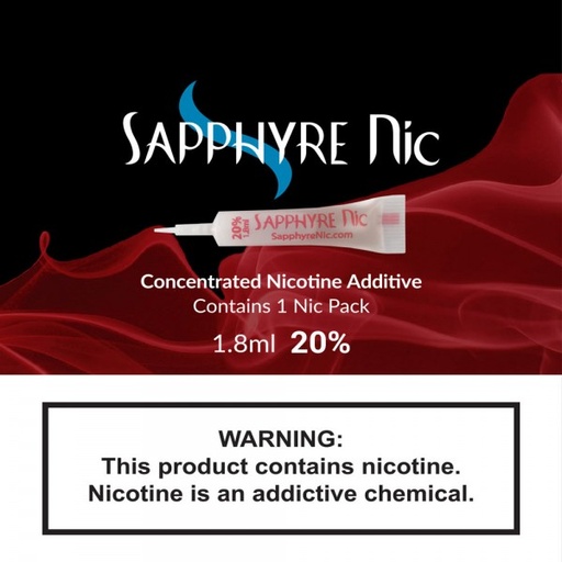 [SAPP-07142] SAPPHYRE NIC 20% RED NICOTINE ADDITIVE 1.8ML 1CT