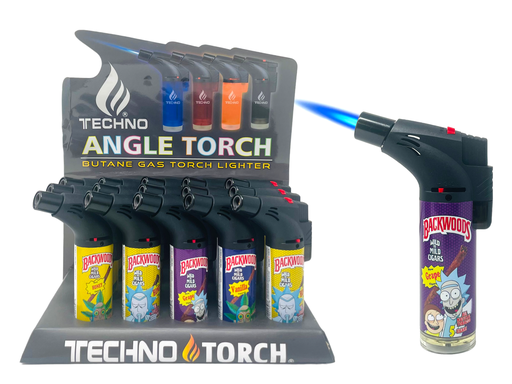 [TECH-06092] TECHNO TORCH #69139-BWRM1 BACKWOODS RICK & MORTY TORCH LIGHTER BOX OF 15