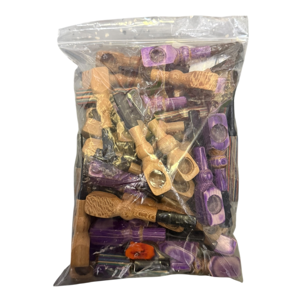 4" WOOD TOBACCO PIPE 50CT #COD-8550