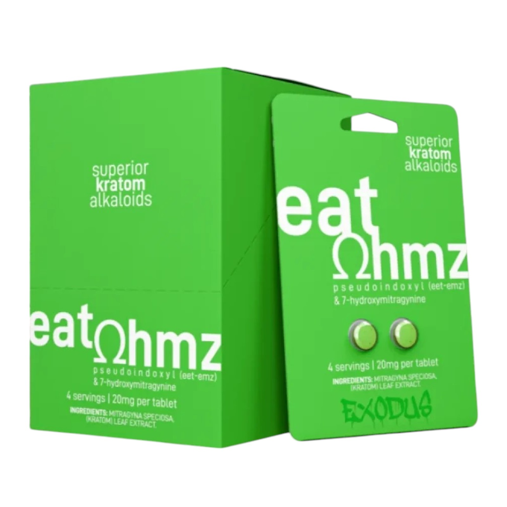 EAT OHMZ 20MG PSEUDO + 7-HYDROXY KRATOM ALKALOIDS BLISTER CAPSULES 2CT