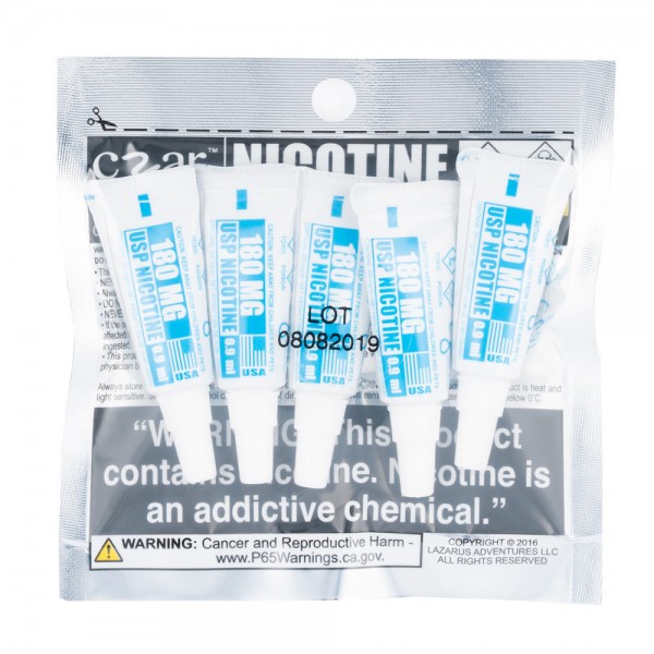 CZAR 180MG BLUE NICOTINE TUBES 0.9ML BAG OF 5