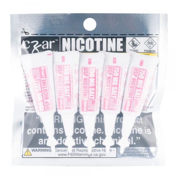 CZAR 750MG PINK SALT NICOTINE TUBES 1.8ML BAG OF 5