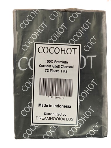 [DRE-01302] COCOHOT COCONUT SHELL CHARCOAL 1KG 72CT