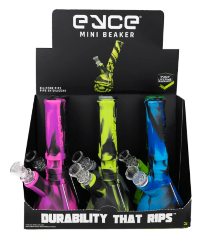 EYCE MINI BEAKER SILICONE WATER PIPE BOX OF 6