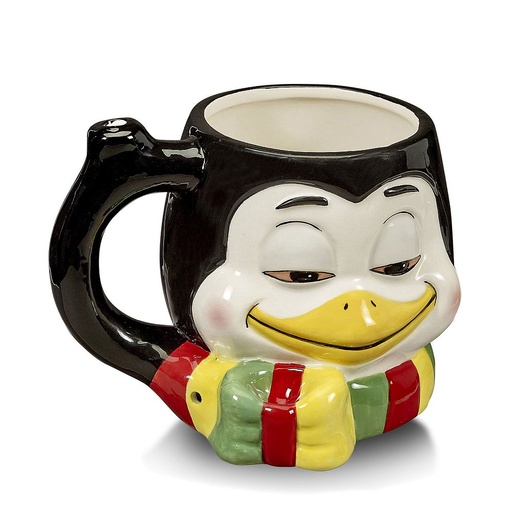 [FAS-00398] FASHIONCRAFT CERAMIC PENGUIN PIPE MUG #82544