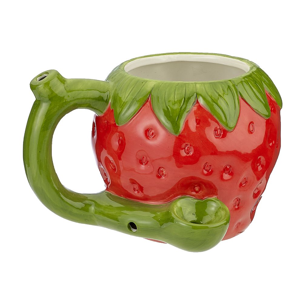 FASHIONCRAFT CERAMIC STRAWBERRY PIPE MUG #88115