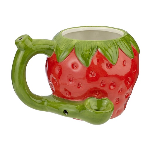 [FAS-00410] FASHIONCRAFT CERAMIC STRAWBERRY PIPE MUG #88115
