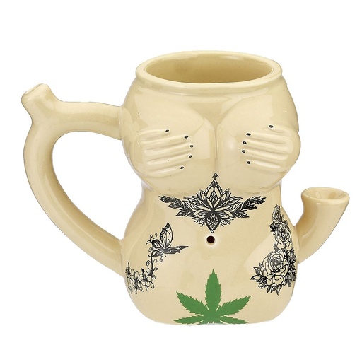 [FAS-00414] FASHIONCRAFT CERAMIC TATTOO GIRL PIPE MUG #82523