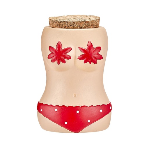 [FAS-00430] FASHIONCRAFT CERAMIC RED BIKINI STASH JAR #88079