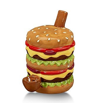 [FASH-05982] FASHIONCRAFT CERAMIC CHEESEBURGER PIPE #88150